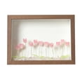 thumbnail image 1 of Marcos de madera duraderos, decorativos, bricolaje, marco de fotos de tulipán, flor rosa y marrón Rosa Flor Marrón, 1 of 9
