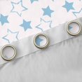 thumbnail image 4 of Manfei Sparkle Stars Print Blackout Curtains,Playful Design Curtains Pack of 2 (42x84 Each),Light Blue White, 4 of 6