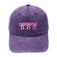 thumbnail image 5 of XFeng Pink Ribbon Flower Embroidery Vintage Baseball Cap, 5 of 5