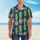 thumbnail image 2 of Balery Colorful Pineapples Camisas hawaianas de manga corta para hombre, camisas playeras de corte holgado, camisas de vacaciones con botones,XX-Large, 2 of 7