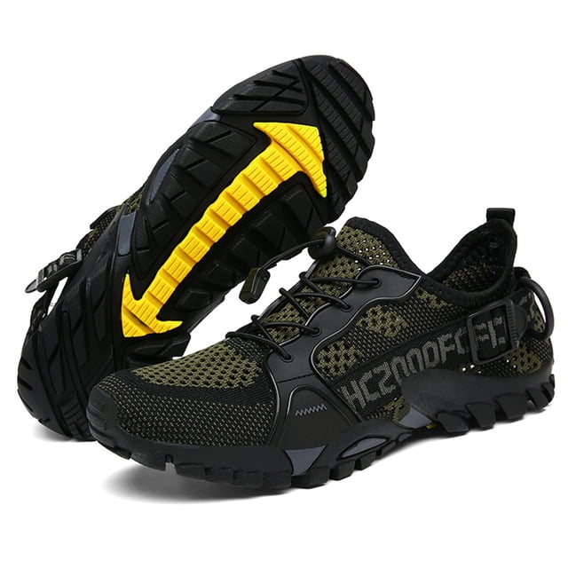 Tenis zapatos Zapatos descalzos para hombre, malla transpirable, cordón elástico de secado rápido para senderismo y ciclismo