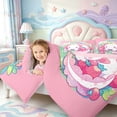 thumbnail image 3 of Manfei Axolotl Print Queen Comforter Set,3D Printed Animal Comforter Sets Queen,Pink Reversible,3 Pieces,1 Comforter and 2 Pillowcases, 3 of 7