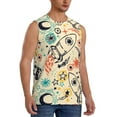 thumbnail image 2 of Balery Rockets Men's Sleeveless Muscle Shirts Workout Tank Top, Moisture Wicking, Odor Protection-Large, 2 of 8