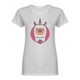 thumbnail image 1 of Llama Unicorn Shaped T-Shirt Women -Image by Shutterstock, Female Small, 1 of 2