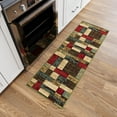 thumbnail image 2 of Ottomanson Boxes Bathroom Runner Rug 20" x 59" - Non Slip Low Pile Carpet, Multicolor, 2 of 13
