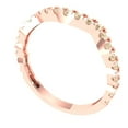 thumbnail image 2 of 0.36 ctw Wedding Band for Women - 18K Rose Gold Natural Morganite Stackable Eternity Ring, 2 of 6