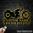 thumbnail image 4 of Craftnamesign Custom Motocross Biker Metal Key Holder, Coat Rack, Metal Key Hanger, Key Organizer, 4 of 5