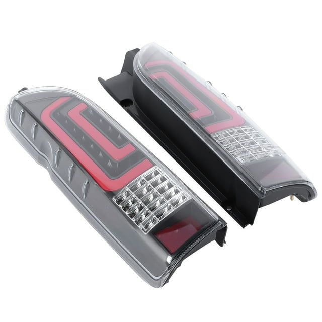 Par de luces traseras LED, lámpara trasera cuadrada apta para Hiace 200 Commuter Van 2005-2017, lente transparente