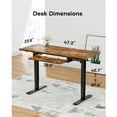 thumbnail image 7 of Kyspho Electric Standing Desk with Keyboard Tray, 48 x 24 inch Height Adjustable Computer Office Desk, Sit Stand Up Desk with 4 Height Memory Pre-Set & Headphone Hook, Rustic Brown, 7 of 7
