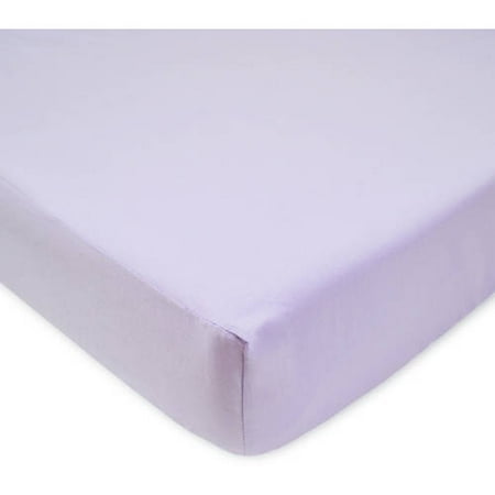 American Baby Company 100% Cotton Percale Fitted Crib Sheet for Standard Crib and Toddler Mattresses, for Baby Girl, Lavender