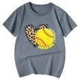 thumbnail image 3 of Hiijoy Little Girls Baseball Graphic Tee Short Sleeve Summer Casual Sports T-Shirt, 3 of 3