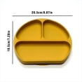 thumbnail image 7 of Baby D-Shaped Dinner Plate Compartmentalised Tray Silicone Suction Cup One Piece Baby Autonomous Eating Drop Proof Tableware, 7 of 7