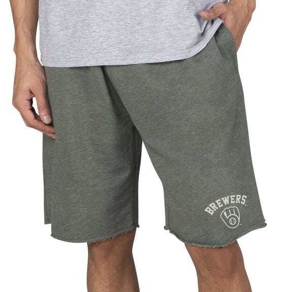 Men's Concepts Sport Green Milwaukee Brewers Mainstream Tri-Blend Shorts