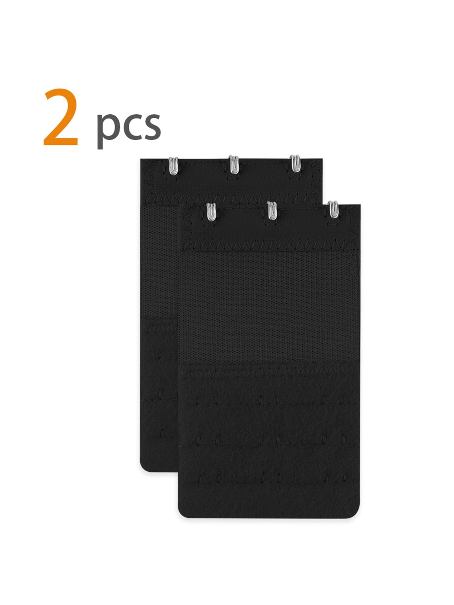 Unique Bargains 2 Pcs Bra Extenders Elastic Bra Strap Extension 3-Row 2/3/4 Hook
