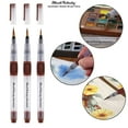 thumbnail image 6 of Mimik Kolinsky Synthetic Water Brush, Small Round 3 mm - Handmade in Germany, Watercolor Brushes with Highly Absorbent Bristles, See-Through Water Reservoir, Perfect for Ink & Watercolor On-the-Go, 6 of 6