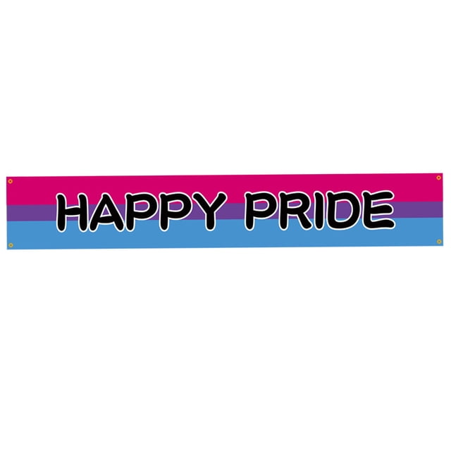 Banner de arco iris Decoraciones de orgullo Letrero de patio de arco iris LGBTQ Telón de fondo Suministros para fiestas gay de vacaciones 300X50 cm Decoración de orgullo colgante para jardín interior