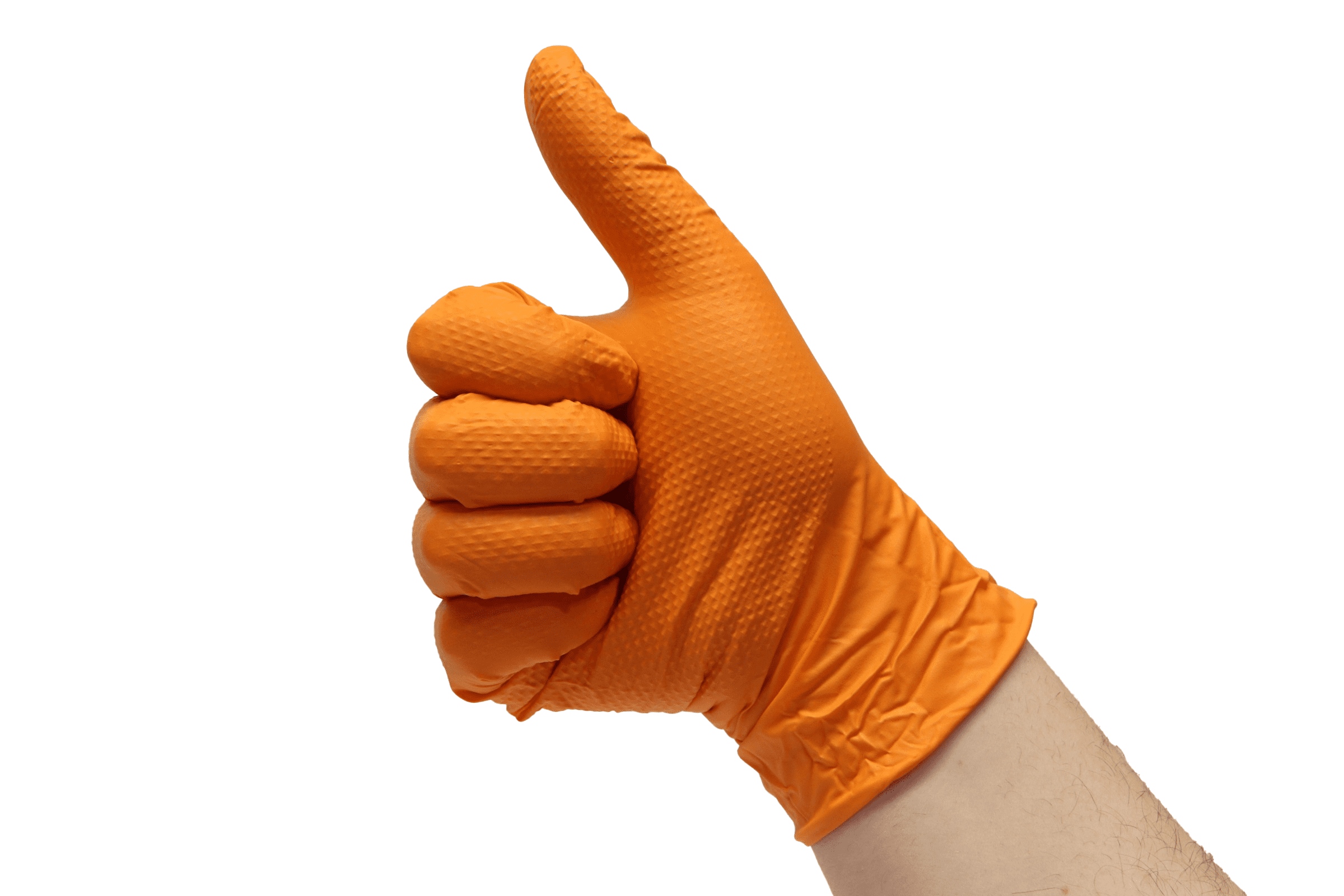 Eppco Tiger Grip Orange Nitrile Gloves, Hi-Vis, 8MIL Thickness, Diamond Texture, Extra Large, 10 Boxes