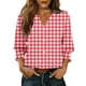 thumbnail image 1 of Camisas de Cuello de Tripulación de Manga Corta para las Mujeres, Cardigan con Cuello en V con Mangas 3/4, 1 of 7