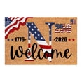 thumbnail image 2 of 250 Anniversary Usa Door Mat – Patriotic Door Mat Personalized,Patriotic Welcome Doormat,A To Z 26 Letters Memorial National Day Floor Mats,Non-Slip Freedom Memorial Day Porch Front Decor, 2 of 4