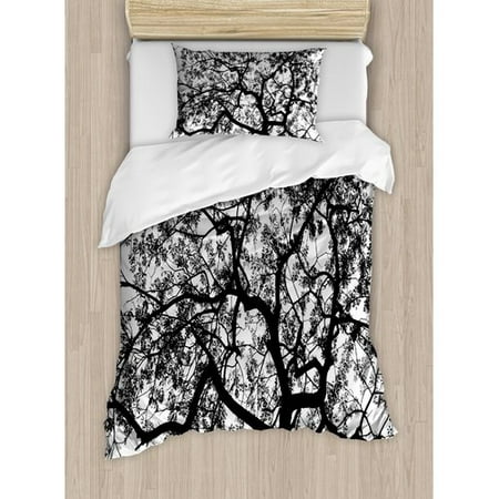 Ambesonne Apartment Forest Tree Branches Modern Decor Spooky