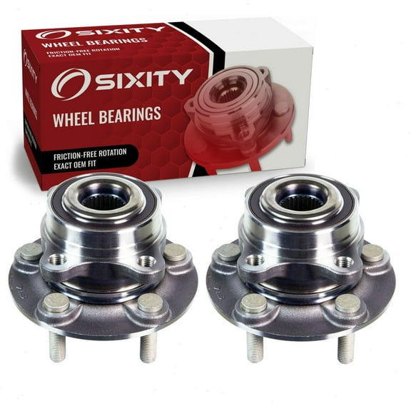 2 pc Sixity Rear Wheel Bearing Hub Assembly compatible with Ford Fusion 2.0L L4 2013-2020