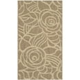 thumbnail image 3 of SAFAVIEH Courtyard Chester Floral Indoor/Outdoor Area Rug, 5'3" x 7'7", Coffee/Sand, 3 of 11