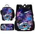 thumbnail image 1 of Conjunto de 3 piezas de anime para niños y niñas, mochila escolar de puntada para parejas, con fiambreras, bolsas de lápices, el mejor regalo, 1 of 5