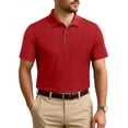 thumbnail image 3 of NY Threads Men's Golf Polo Shirt UPF 70+ Regular Fit Moisture Wicking Quick Dry Performance Short Sleeves Polo, Medium, Red, 3 of 7