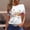 White, variant on HOMBOM Crew Neck T Shirts for Women Graphic Tees Short Sleeve White Soft Floral Summer Ladies Tops