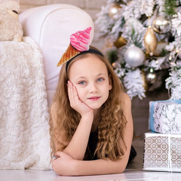 HEATSHAKING Hairbands For Women's Hair Ice Cream Headband Assorted Color 2Pcs Everyday Use Wedding