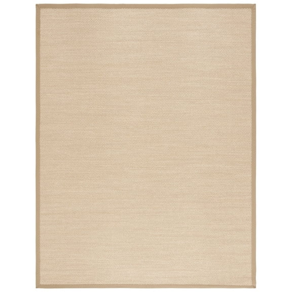 SAFAVIEH Natural Fiber Jovana Border Seagrass Runner Rug, Maize/Linen, 2'6" x 8'