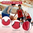 thumbnail image 3 of Uxcell Soccer Training Vest, Team Sports Pinnies Reversible Numbered Jerseys Red 21 in, 3 of 7
