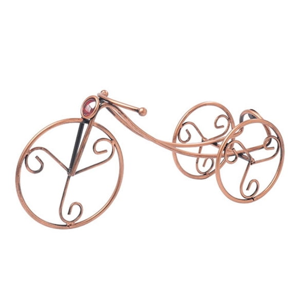 Vintage Tricycle Shaped Wine Holder Wrought Iron Bike Wine Bottle Rack Countertop Display Storage Organizer for Kitchen Bar Home Decoration