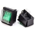 thumbnail image 3 of Lojalitet 3 interruptores basculantes verdes ON/OFF de 16 A/250 V 20 A/125 V CA (DPST), 3 of 5