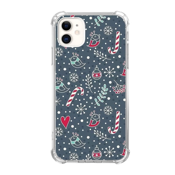 Winter Bird Case Compatible with iPhone 12 and iPhone 12 Pro,Unique Trendy Design TPU Bumper Cover Case
