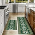thumbnail image 2 of Green Kitchen Rugs Sets of 2, Green Kitchen Mat Washable Non-Slip Kitchen Mats for Floor Set of 2 Green Kitchen Decor, 2 of 7