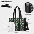 thumbnail image 5 of Teacher Tote Bag,Black Cartoon Space Dinosaurs Pattern Teacher Utility Tote Bag,Large Work Tote Bags for Women with Multiple Pockets,Top Zipper Closure,13.8x10.6x6.7 Inch, 5 of 5
