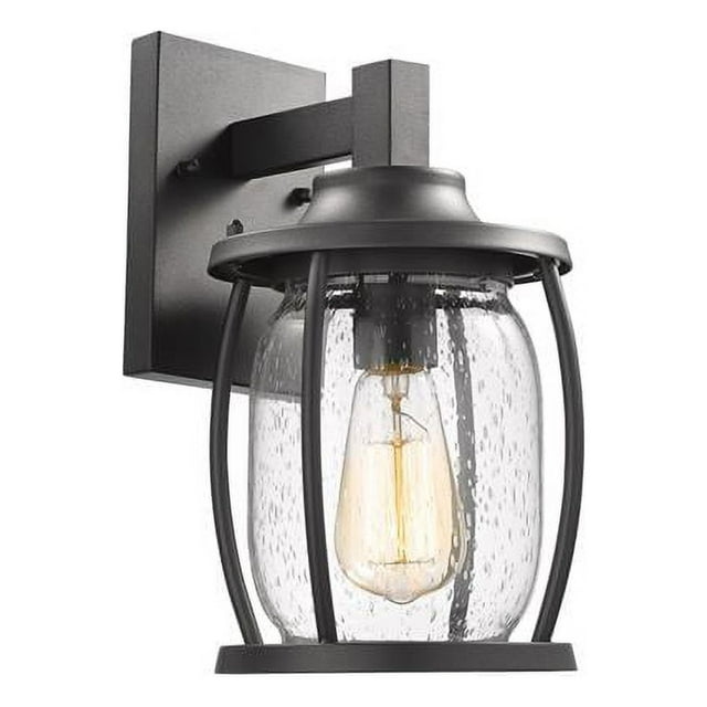 Chloe Lighting CH2S073BK12-OD1 Jackson Transitionnel 1 Applique Murale Extérieure Texturée Noire - 12 Po.