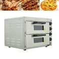 thumbnail image 2 of INTSUPERMAI Commercial Double-Decker Electric Oven for Pizza Bread Stainless Steel 3KW, 2 of 11