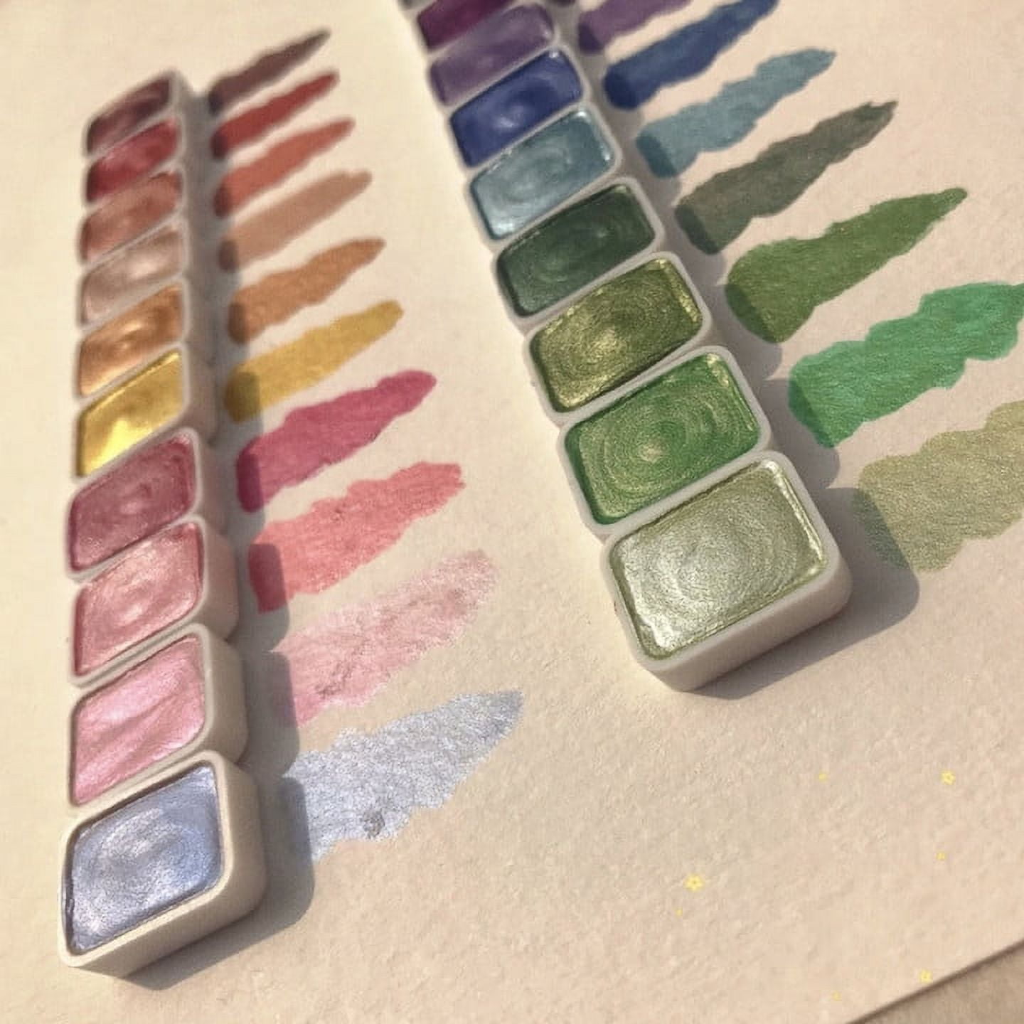 Forestey Shifting Watercolor Painting Set, with Paintbrush, Color Shifting Watercolor Paint Set, 20 Colors Watercolor Painting Set, Shimmer Colourful Paints Set