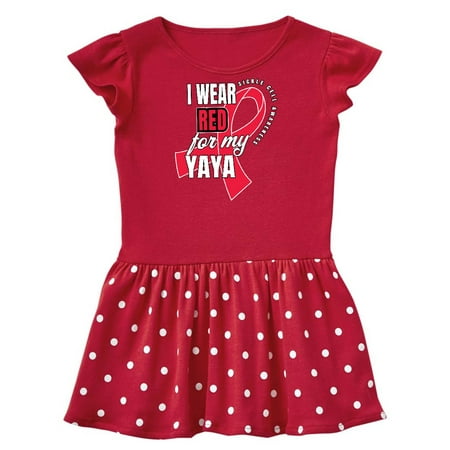

Inktastic Sickle Cell Awareness I Wear Red For My Yaya Gift Baby Girl Dress