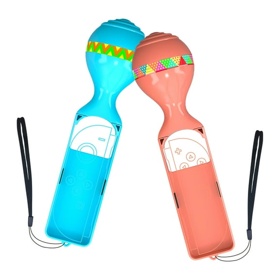 KIPLINK Joy-Con Motion Maraca Attachments for Nintendo Switch 2 - 2-Pack (Orange & Blue) - Enhance Samba de Amigo & Rhythm Games