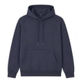 thumbnail image 2 of Men Solid Pullover Hoodie Basic Plain Hooded Sweatshirt with Drawstring Hood & Front Kangaroo Pocket 4XL, 2 of 6