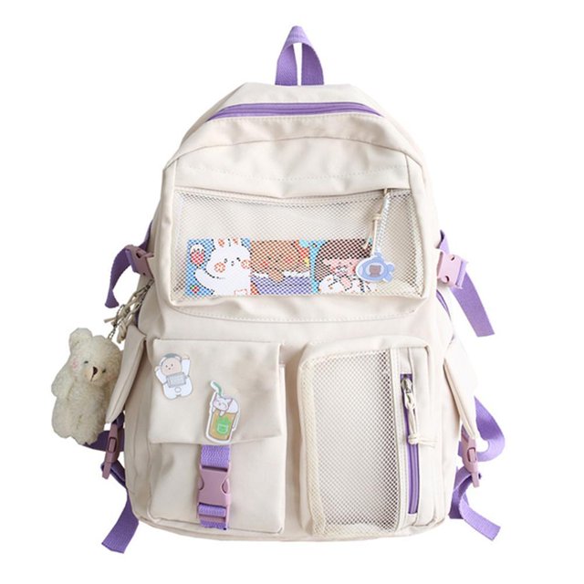 Mochila Kawaii De Nailon Para Mujer, Bonita Mochila De Viaje Para Chicas Adolescentes, Mochila Escolar, Mochila Para Estudiantes Yuarrent AP006796-03