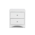 thumbnail image 3 of Baxton Studio Dorian 2 Drawer Faux Leather Nightstand in White, 3 of 4