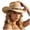 Beige, variant on ZIXKCGDSE Cowboy Hat for Women and Men with Shapeable Wide Brim, Cowboy Hat Retro Hat Unisex Rolled up Cap One Size