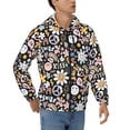 thumbnail image 4 of Zip Up Hoodies for Men - Cute cartoon flowers Long Sleeve Comfrt Men'S Fashion Hoodies & Sweatshirts, Jackets for Men Hoodies Pullover Clothing Clothes with Pouch, 4 of 5