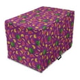 thumbnail image 1 of Fruit Dog Crate Cover, Watermelon Bananas Summer Tasty Traits of Nature Cuisine Rhythmic Motifs Print, Easy to Use Pet Kennel Cover Small Dogs Puppies Kittens, 7 Sizes, Purple Multicolor, by Ambesonne, 1 of 1
