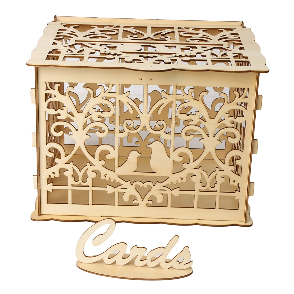 DTOWER Wedding Card Box Elegant DIY Card Reusable Personalized