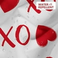 thumbnail image 4 of Funny Valentines Day Shower Curtain for Bathroom Decor - XOXO Romantic Waterproof Fabric Bathroom Curtain Set with 12 Hooks for Bathtubs, Washable - 72" x 72", White, 4 of 6